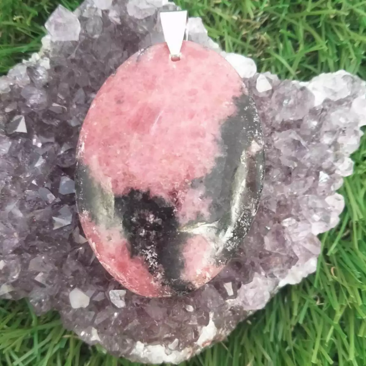 Pendentif Rhodonite