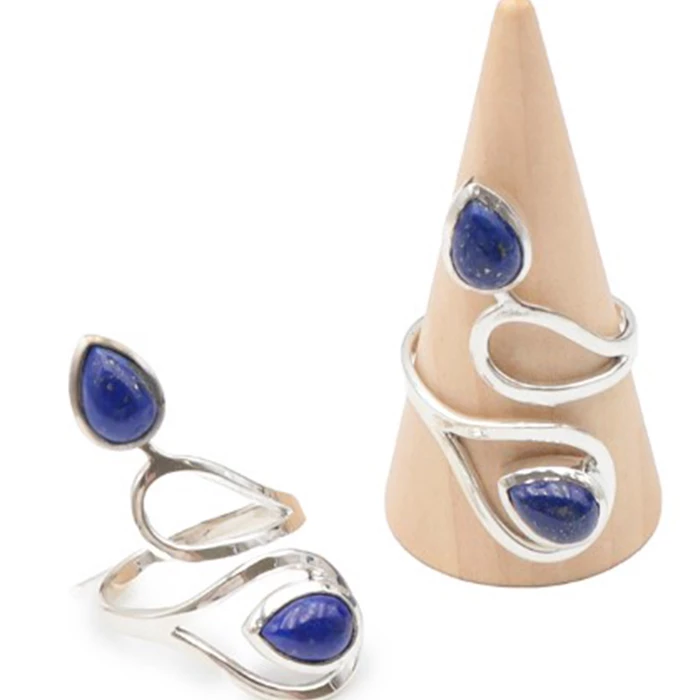 Bague en argent et en lapis-lazuli