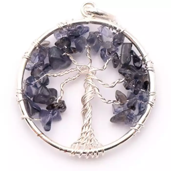 Pendentif Arbre de Vie en cordiérite