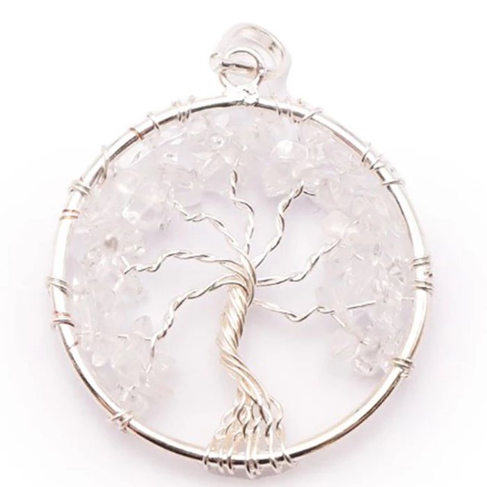 Pendentif Arbre de Vie en cristal de roche