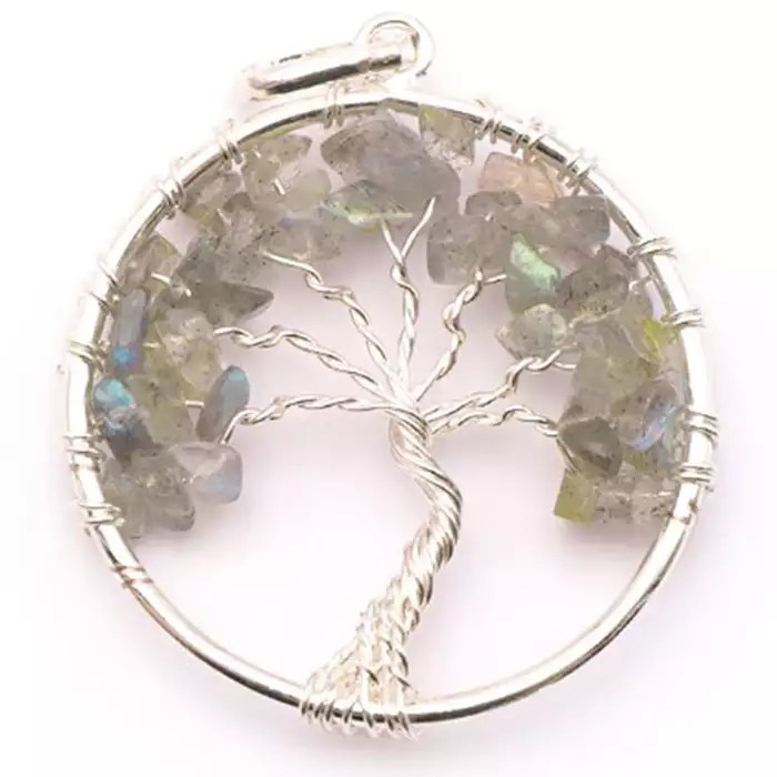 Pendentif Arbre de Vie en labradorite