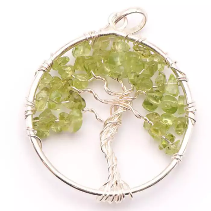 Pendentif Arbre de Vie en peridot